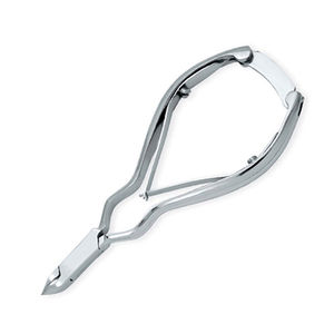 Pince à cuticules incurvée en acier inoxydable, à ouverture large, pointe fine et aiguisée, avec verrouillage arrière et double ressort - Product Image 4