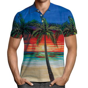 Envío Gratis, Camiseta Polo de Manga Corta con Estampado 3D de Amanecer y Atardecer, Secado Rápido, Estilo Harajuku, Ropa Urbana - Product Image 1