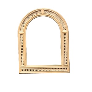 Espejo de mimbre hecho a mano para decoración del hogar, espejo de pared antiguo - Product Image 1