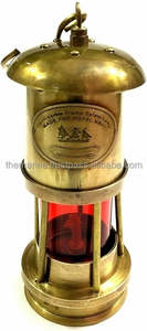 Lámpara de aceite menor de latón macizo antiguo náutico linterna de barco regalo de Navidad marítimo (rojo) - Product Image 2