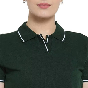 Camisetas Polo de Secado Rápido y Transpirables para Mujer, Corte Ajustado, Precio al por Mayor, Color Sólido, Manga Corta - Product Image 3