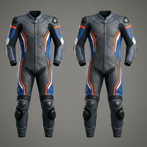 Traje de Motociclismo de Cuero para Hombre, Manga Larga, con Diseño Transpirable e Impresión del Número 42, para Todas las Temporadas - Product Image 1