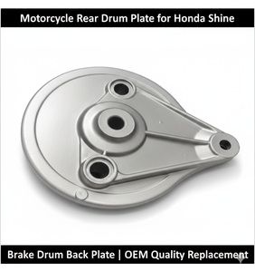Plaque de tambour de frein arrière OEM pour moto Honda Shine |   Ensemble de moyeu de roue et de plaque de tambour |   Pièce de rechange durable - Product Image 2