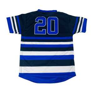 Camiseta Deportiva Casual de Manga Corta para Mujer, con Rayas Negras Finas, Azul y Blanco, Sublimada, de Poliéster, Corte Elegante - Product Image 2