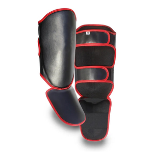 Espinilleras de Boxeo Personalizadas con Logotipo, Material de Cuero, Profesionales, Ligeras, Ecológicas, Duraderas, Cómodas, con Cierre de Velcro - Product Image 3