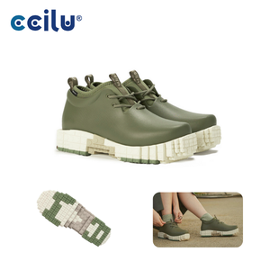 Bottes de pluie décontractées écologiques et chics, à bout fermé, à lacets, pour la marche, unisexe, Bb10 - Product Image 1
