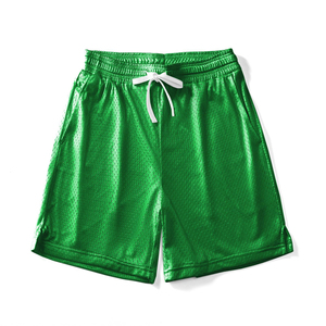 Shorts en maille respirants pour hommes, design classique, couleur unie personnalisable, très tendance, coupe régulière - Product Image 4