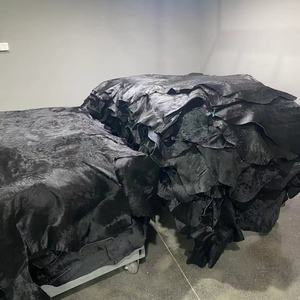 Pakistani Manufacture Wholesale Real Solid Black Leather Cowhide Skin with Hair on - Product Image 3
