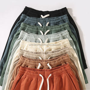 Short de jogging d'été en coton éponge français pour hommes, short de survêtement Streetwear avec poches et cordon de serrage - Product Image 4