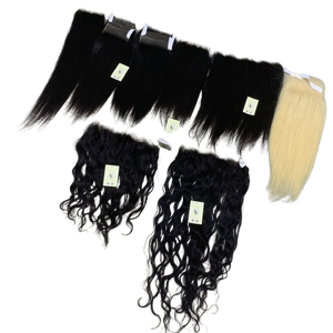 Vente en gros de dentelle frontale HD 13x6 en cheveux humains vierges vietnamiens, ondulés naturels et lisses, fermeture en dentelle HD 5x5 - Product Image 1