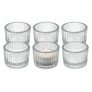 Zaara Enterprises Pack de 6 Porte-bougies en verre transparent pour huîtres, 2,5 pouces, suspendus, faits à la main, écologiques, de haute qualité - Product Image 6