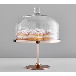 Magníficos Soportes Metálicos para Pasteles con Cubierta de Cristal, Soporte Redondo de Alta Calidad para Exhibición de Postres, Suministros para Pasteles de Cumpleaños en Casa - Product Image 1