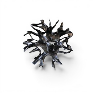 Escultura de pared hecha a mano en Indonesia con raíz de teca maciza, decoración de pared abstracta moderna de lujo para la decoración interior de la sala de estar. - Product Image 2