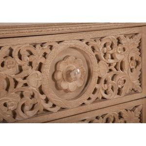 Table d'appoint Floria en bois de mahogany massif de haute qualité avec finition naturelle pour usage intérieur. - Product Image 3