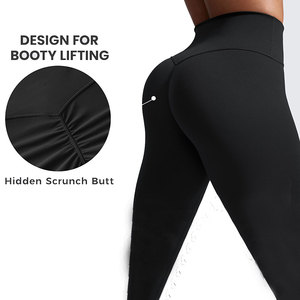 High Demanding Yoga Legging For Women's Eco Friendly Customized Packaging Anti Bacterial Solid Color Pattern Quick Dry Leggings - Product Image 5