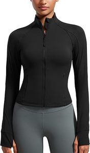 Camiseta de Yoga para Mujer INDEX, Azul, Media Cremallera, Manga Larga, Ajuste Ceñido, Transpirable, Spandex/Poliéster, Ropa Deportiva, Diseño Sin Costuras, Color Sólido - Product Image 3