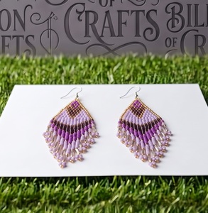 Boucles d'oreilles pendantes faites à la main avec perles, longues pampilles, bijoux géométriques bohèmes pour femme, idéales pour les soirées - Product Image 6