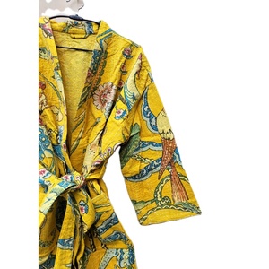 Kimono Kantha de algodón Vintage indio hecho a mano elegante Gudri sábana bohemio verano térmico Casual colcha ODM - Product Image 3