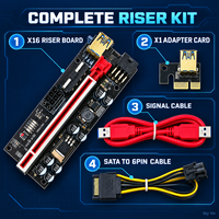 Adaptateur de câble d'extension de carte vidéo PCIE Riser Ver 009C Plus, carte d'extension PCI Express Riser VER009C PCIE X16