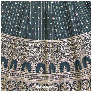 Lehenga Choli de qualité supérieure en Faux Georgette Star avec broderie Jari lourde et double sequins, exportateur indien - Product Image 6