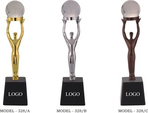 12 Inch Golden Brass Star Shaped <b>Trophy</b> For Office Recognition And Awarding Outstanding Performance And Success - Product Image 2