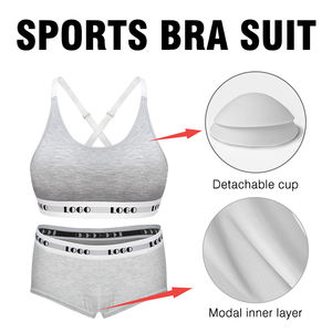 Soutien-gorge de sport respirant et écologique à séchage rapide pour femme, design simple, maintien moyen, en Spandex/Polyester, logo personnalisé - Product Image 5