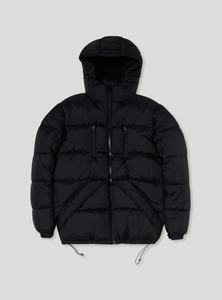 Chaqueta acolchada negra para hombre, estilo urbano, con cuello alto y cremallera, para invierno. - Product Image 2