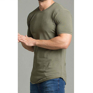 T-shirts d'été pour hommes en coton et polyester, coupe classique et ajustée, col rond, vente en gros à prix abordable - Product Image 2