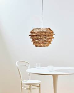 Abat-jour suspendu en fibres naturelles de qualité supérieure, fait main, en osier, à plusieurs niveaux, décoratif pour plafond, salon - Product Image 2