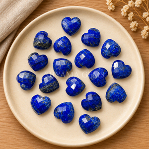 <b>Lapis</b> <b>Lazuli</b> Faceted Heart Shape 10mm Loose Gemstone Beads for Jewelry Making Pendant Craft Accessories Wholesale Supply - Product Image 3