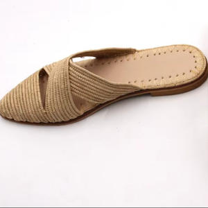 Sandales en raphia faites à la main, chaussures de plage d'été, ballerines marocaines - Product Image 1
