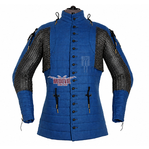 Gambesón Medieval con Malla Metálica, Abrigo de Manga Larga, Armadura Acolchada de Algodón, Disfraz de Cosplay, Traje para Festival de Halloween - Product Image 4