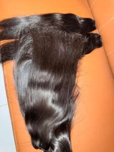 Vente chaude 2025 Extensions de cheveux raides 100% naturel humain sans enchevêtrement pas cher Remy brut non transformé cuticules cheveux alignés - Product Image 3