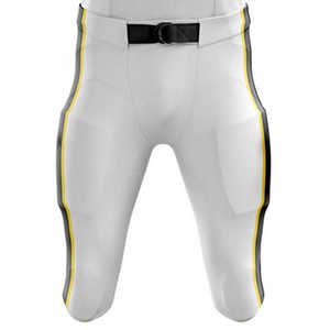 Ensemble de maillot de football américain blanc et jaune pour homme, ajusté, manches courtes, sublimé, évacuant l'humidité, toutes saisons, vêtements de sport pour adultes - Product Image 3