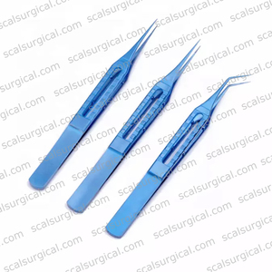 Pinzas Curvas para Trasplante Capilar de la Mejor Calidad, 11.5cm, Recubiertas de Titanio, Pinzas de Extracción FUE - Product Image 6