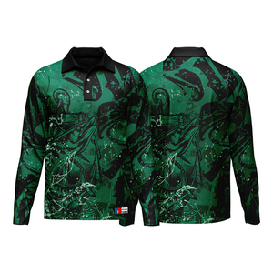 เสื้อโปโลตกปลาแบบกันน้ำ ไซส์พลัส น้ำหนักเบา แขนยาว พิมพ์ลายแบบซับลิเมชั่น ป้องกันรังสียูวี UPF 50 แห้งเร็ว ระบายอากาศได้ดี - Product Image 4