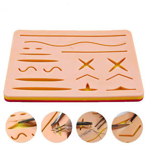 Kit d'entraînement aux compétences médicales adaptatives avec coussin d'entraînement réaliste pour la fermeture des plaies, en acier inoxydable professionnel, par Dentavex - Product Image 3