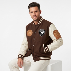 Dumela Custom <b>Varsity</b> <b>Bomber</b> <b>Jacket</b> <b>Men</b> Embroidered Regular Fit Winter Outerwear Windproof OEM Service - Product Image 4
