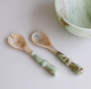 Artisan Resin <b>Salad</b> Servers Handcrafted Manual Eco-Friendly Serving Utensils Dishwasher Safe Lightweight Green Kitchen <b>Tools</b> - Product Image 2