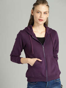 Sweat-shirt à capuche zippé personnalisé pour femme, manches longues, style streetwear décontracté, en polaire pour l'hiver, idéal pour l'entraînement et la détente - Product Image 3