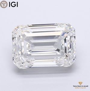 Diamante Cultivado en Laboratorio CVD de 5.00 Quilates con Certificado IGI, Corte Esmeralda, Color F, Claridad VVS1, para Joyería Solitaria - Product Image 1