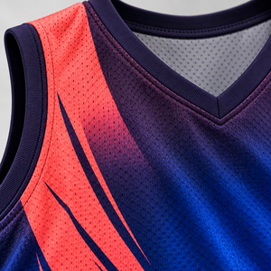 Conjunto de Uniforme de Baloncesto Sublimado Personalizado con Pantalones Cortos para Equipos Escolares, de Clubes, Juveniles y Adultos - Product Image 6