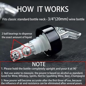 Paquete de 6 Vertedores de Licor con Medida, Herramienta de Bar, Vertedores de Botellas con Medida para Alcohol, Shots y Cócteles - Product Image 2
