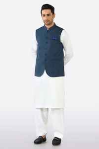 Chaleco de Traje para Hombre, Corte Entallado, Elástico, con Botones Cubiertos, Cuello Mao, Formal, Resistente al Viento, Transpirable, para Verano, Negocios - Product Image 2