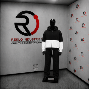 Black <b>White</b> Color Block Tracksuit <b>Men</b> Full Zip Hoodie And <b>Jogger</b> Pants Set Casual Streetwear Athletic Sports Outfit Premium Flee - Product Image 3