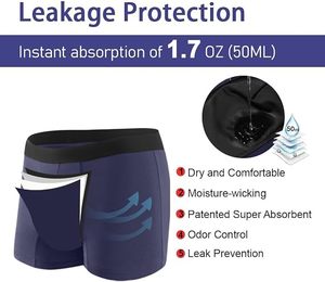 Boxers pour hommes en polyester et coton à séchage rapide - Product Image 4