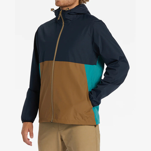 Winter Casual <b>Canvas</b> Waterproof Men's Windbreaker Hooded Zipper Front Logo Quick Dry Eco-Friendly Jackets - Product Image 5