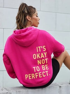 Sudadera corta de invierno para mujer, diseño personalizado, bordada, 100% algodón, ODM, con media cremallera frontal, estilo moderno, forro polar, con capucha - Product Image 6