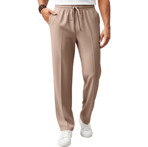 Trendy Mens Cotton Sweatpants Premium Casual Breathable Comfortable Eco-Friendly Quick Dry Lightweight Mid Waist Drawstring - Product Image 1