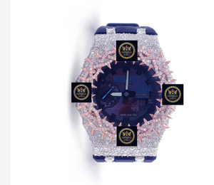 Montre de sport de luxe impériale en acier inoxydable et moissanite, boîtier de 42 mm, mouvement mécanique, GPS, date automatique, cadran en verre, unisexe - Product Image 1